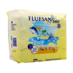 پوشک چسبي کودک سايز 2 ميني 3-6 KG فلوفسان 24عددی