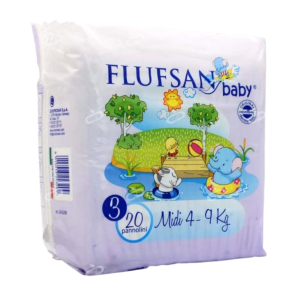 پوشک چسبي کودک سايز 3 مینی 4-9 KG فلوفسان 20عددی
