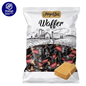 ویفر تلخ روکش دار مگا استار 500 گرم